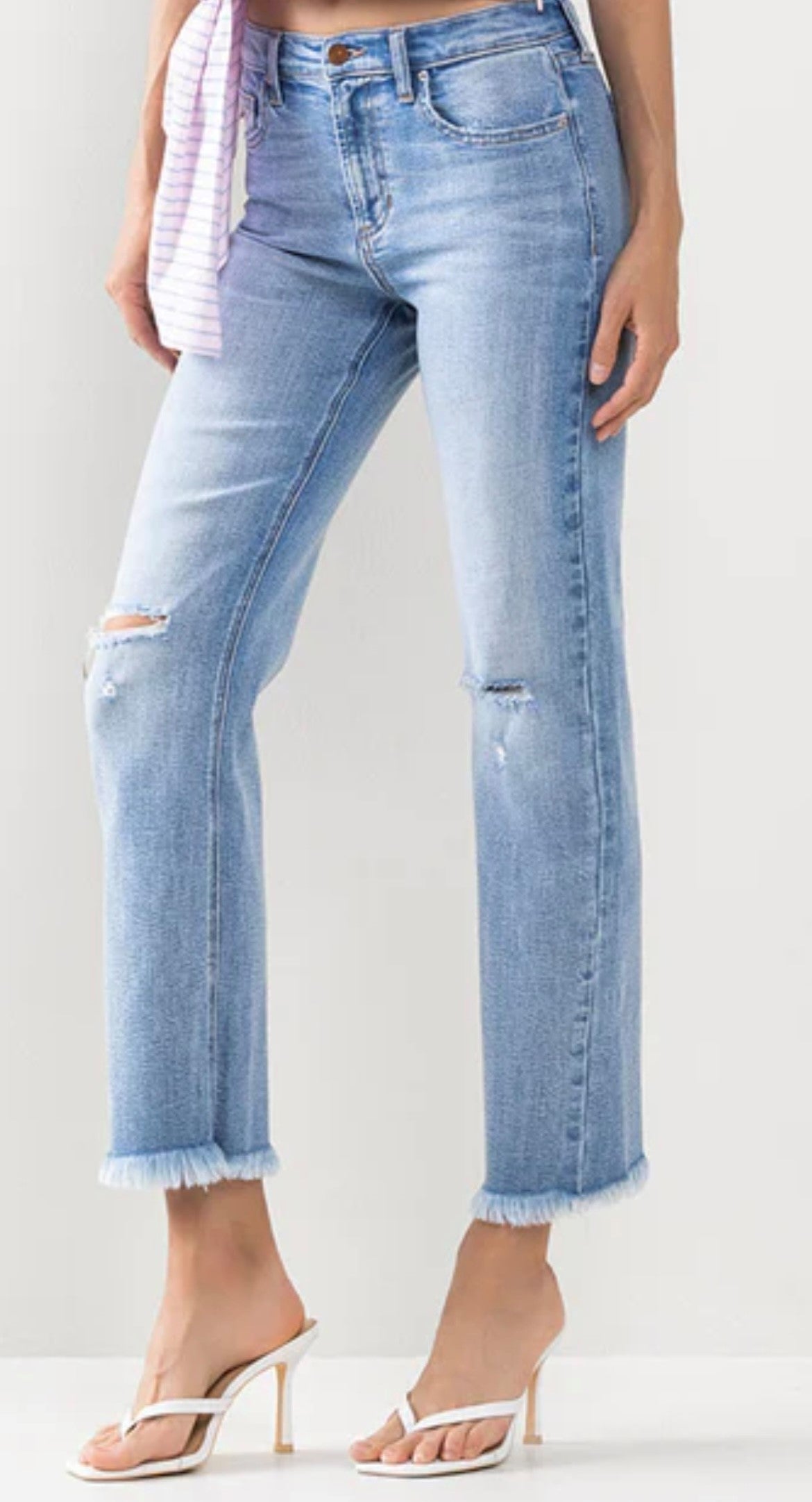 Sneak Peek Fringe Hem Jeans-SALE ITEM