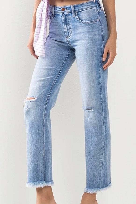 Sneak Peek Fringe Hem Jeans-SALE ITEM