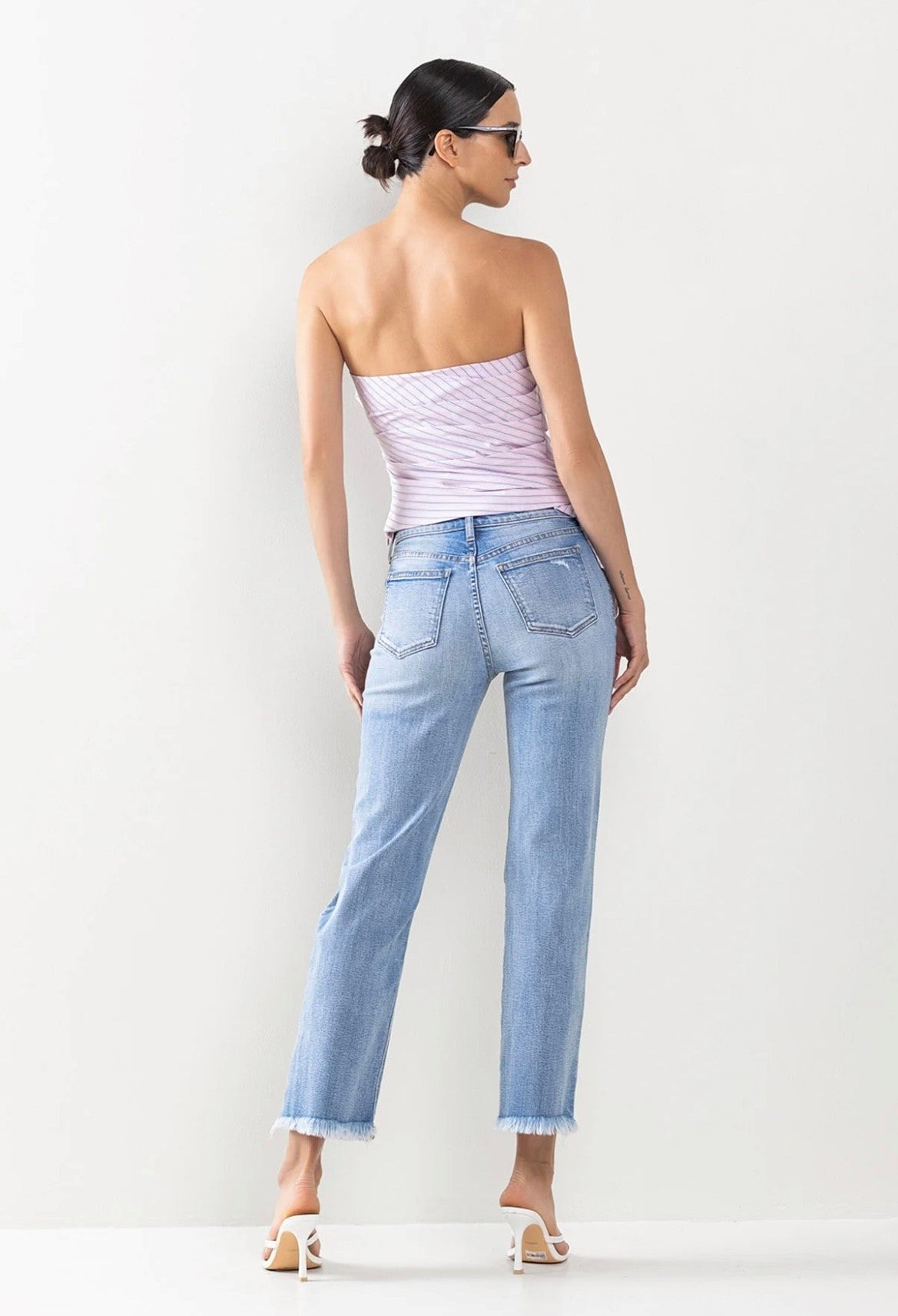 Sneak Peek Fringe Hem Jeans-SALE ITEM