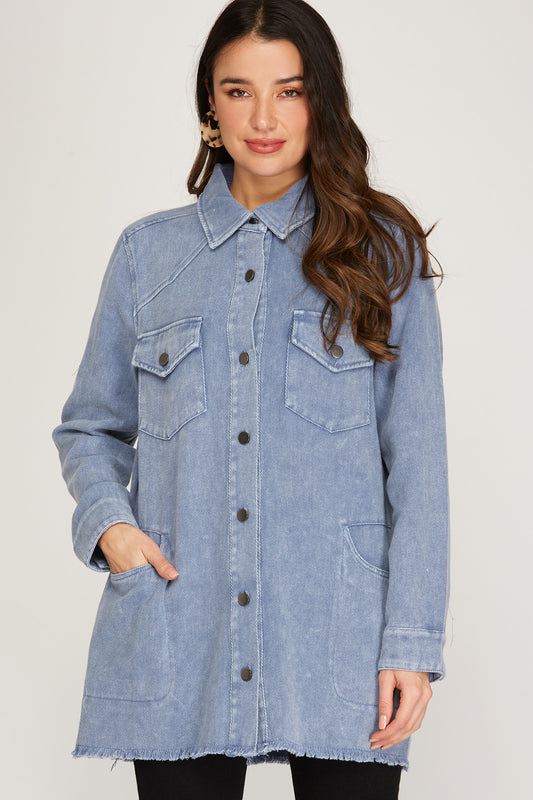 Got the Blues Denim Shacket