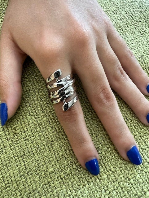 Silver Zigzag RIng-SIze 7