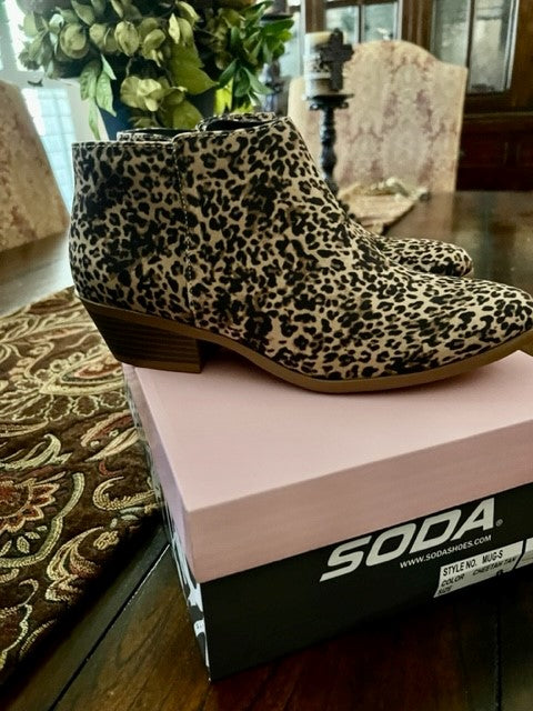 Leopard Booties-SALE ITEM