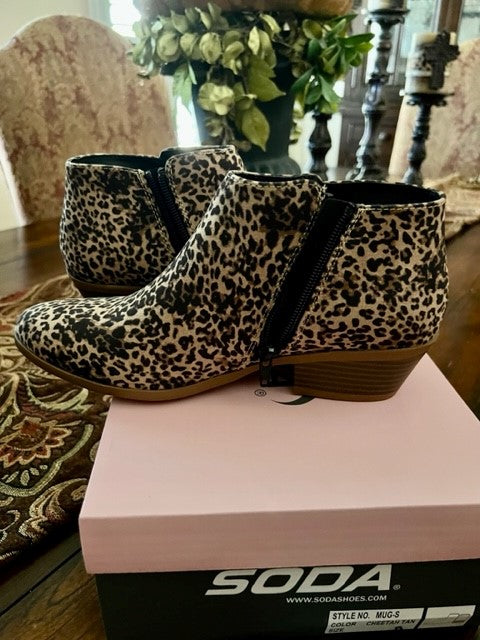 Leopard Booties-SALE ITEM