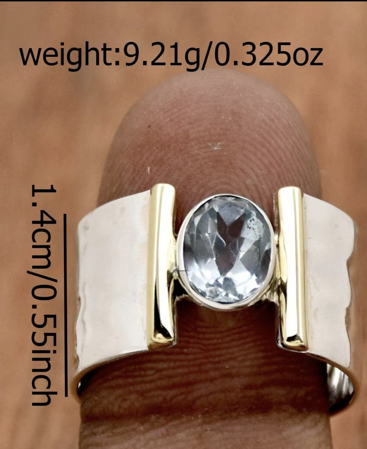 Icy Blue Silver Ring