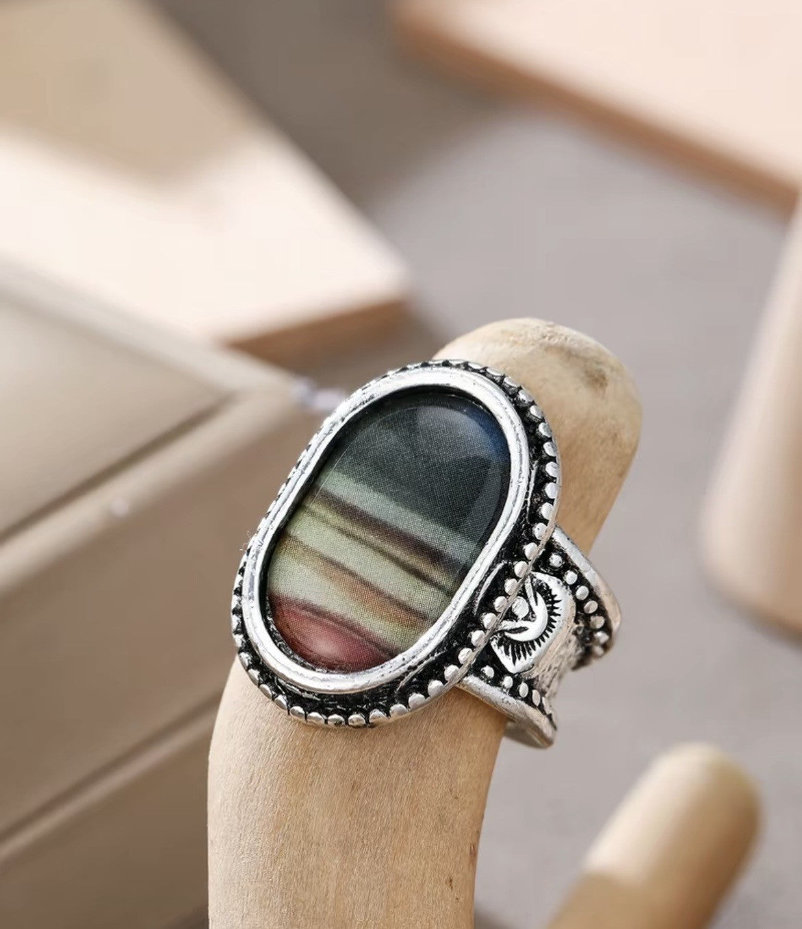 Bohemian Oval Style Ring