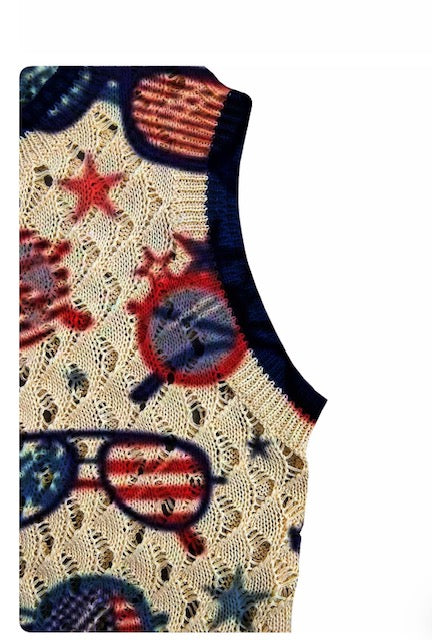 It's Shady Red, White and Blue Top