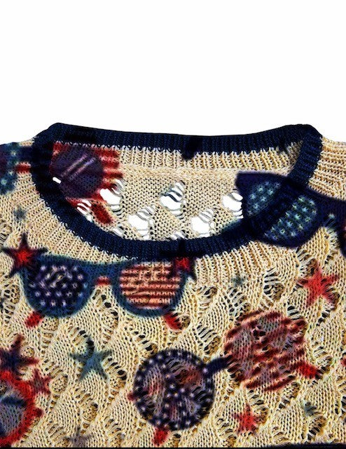It's Shady Red, White and Blue Top