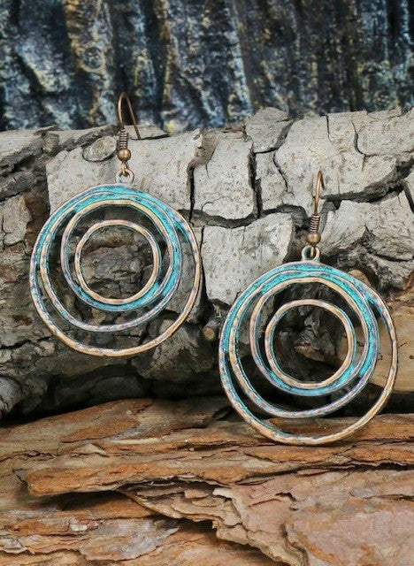 Copper and Turquoise Earrings