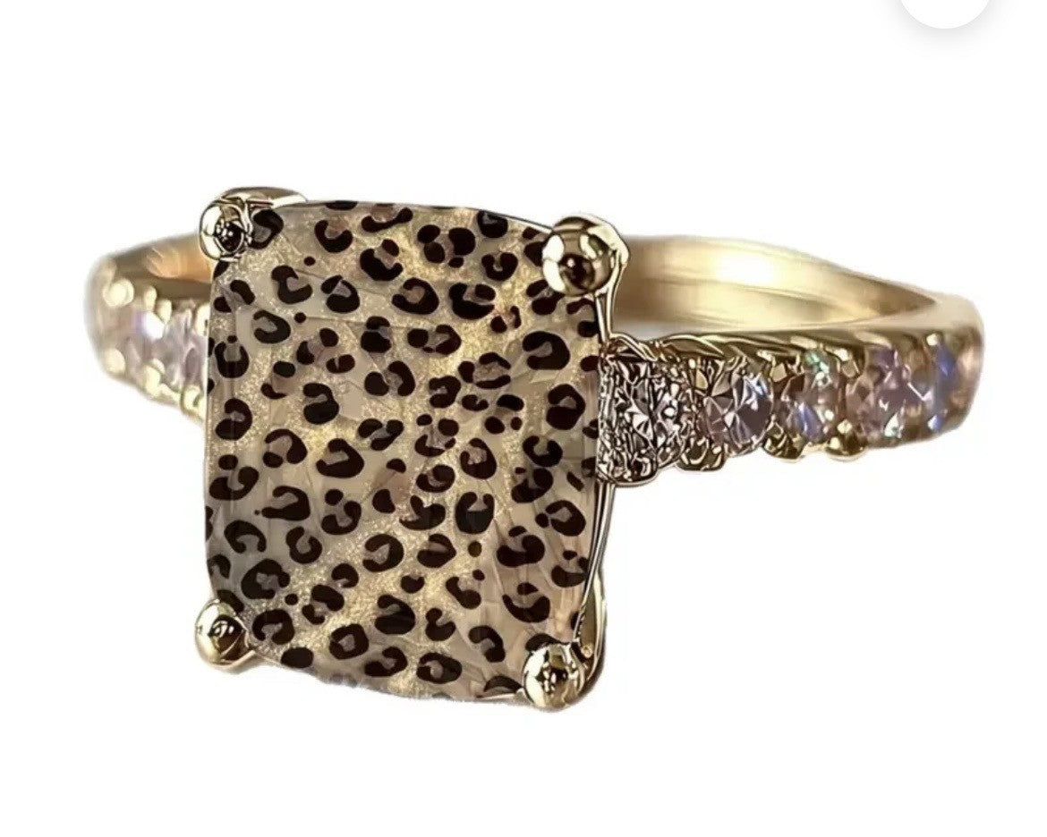Leopard Print Ring - Gold