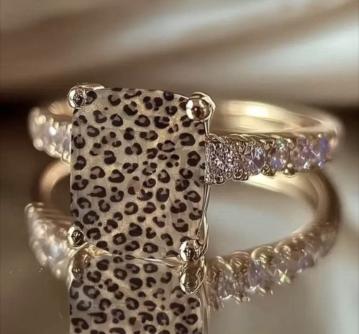 Leopard Print Ring - Gold