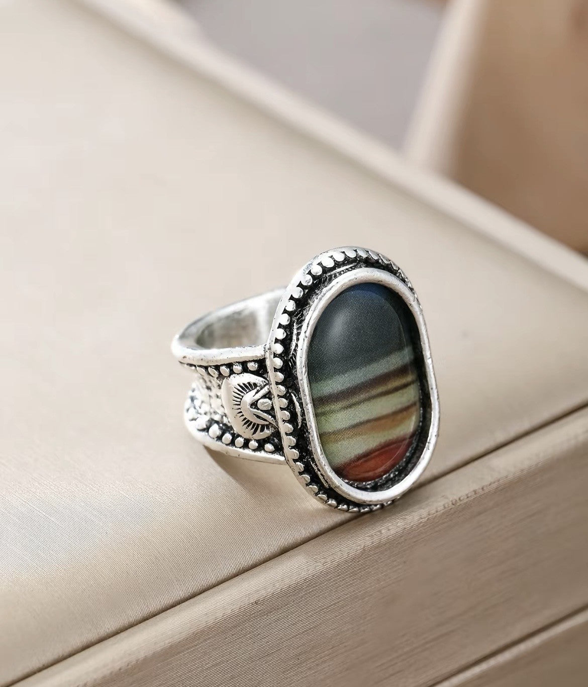 Bohemian Oval Style Ring