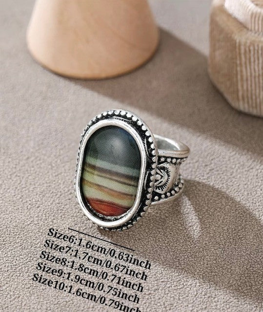 Bohemian Oval Style Ring