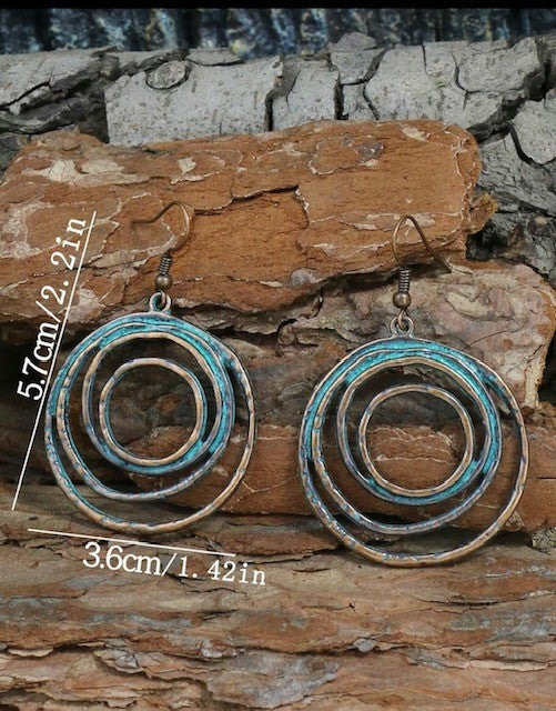 Copper and Turquoise Earrings