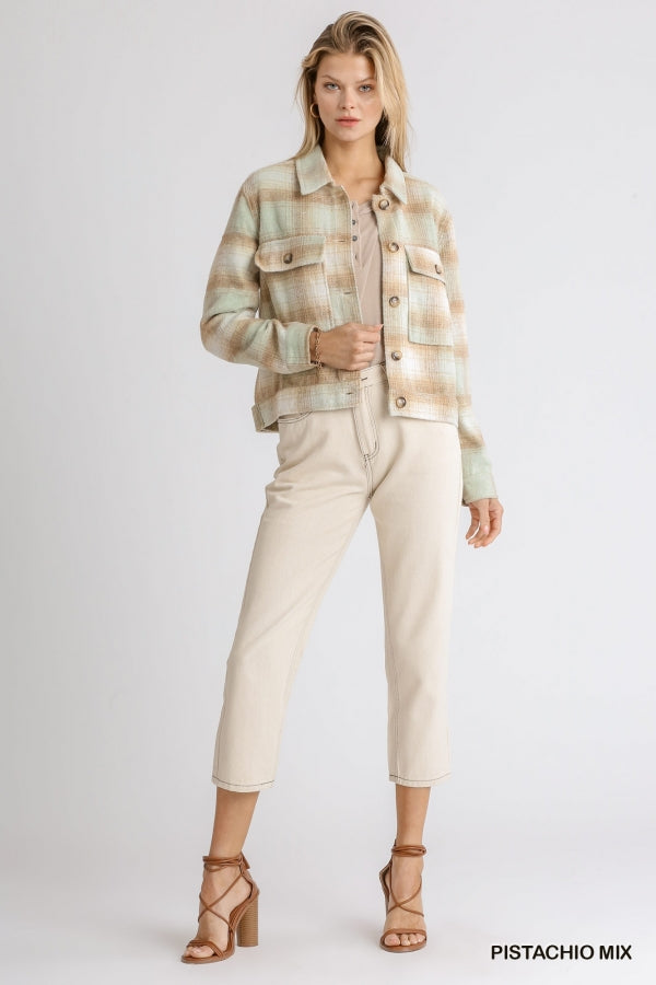 Pretty in Pistachio Crop Jacket by UMGEE