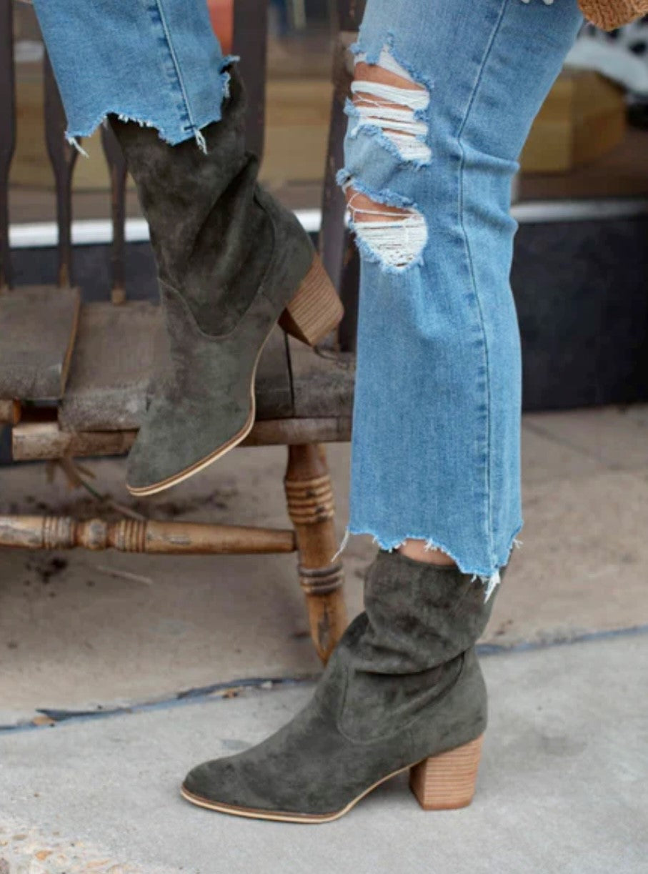 Corky's Olive Mid-Calf Boot