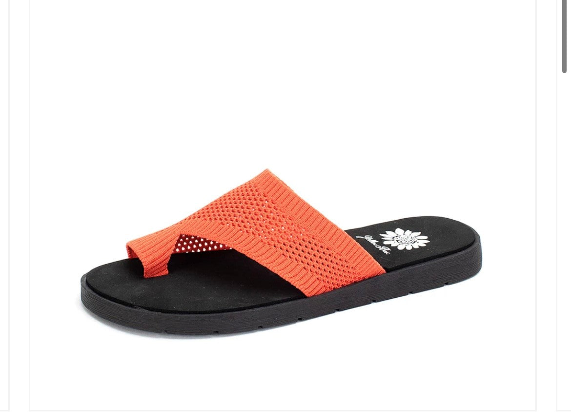 Yellow Box Flipflops-Coral