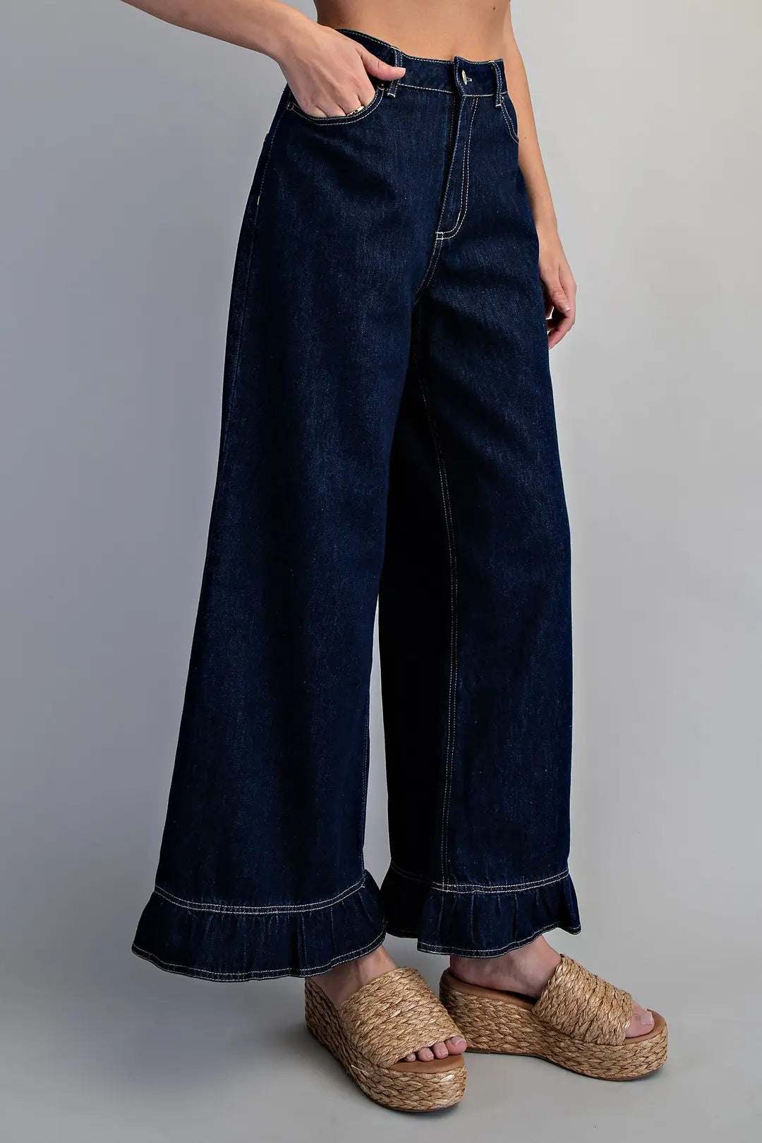 Ruffle Hem Jeans
