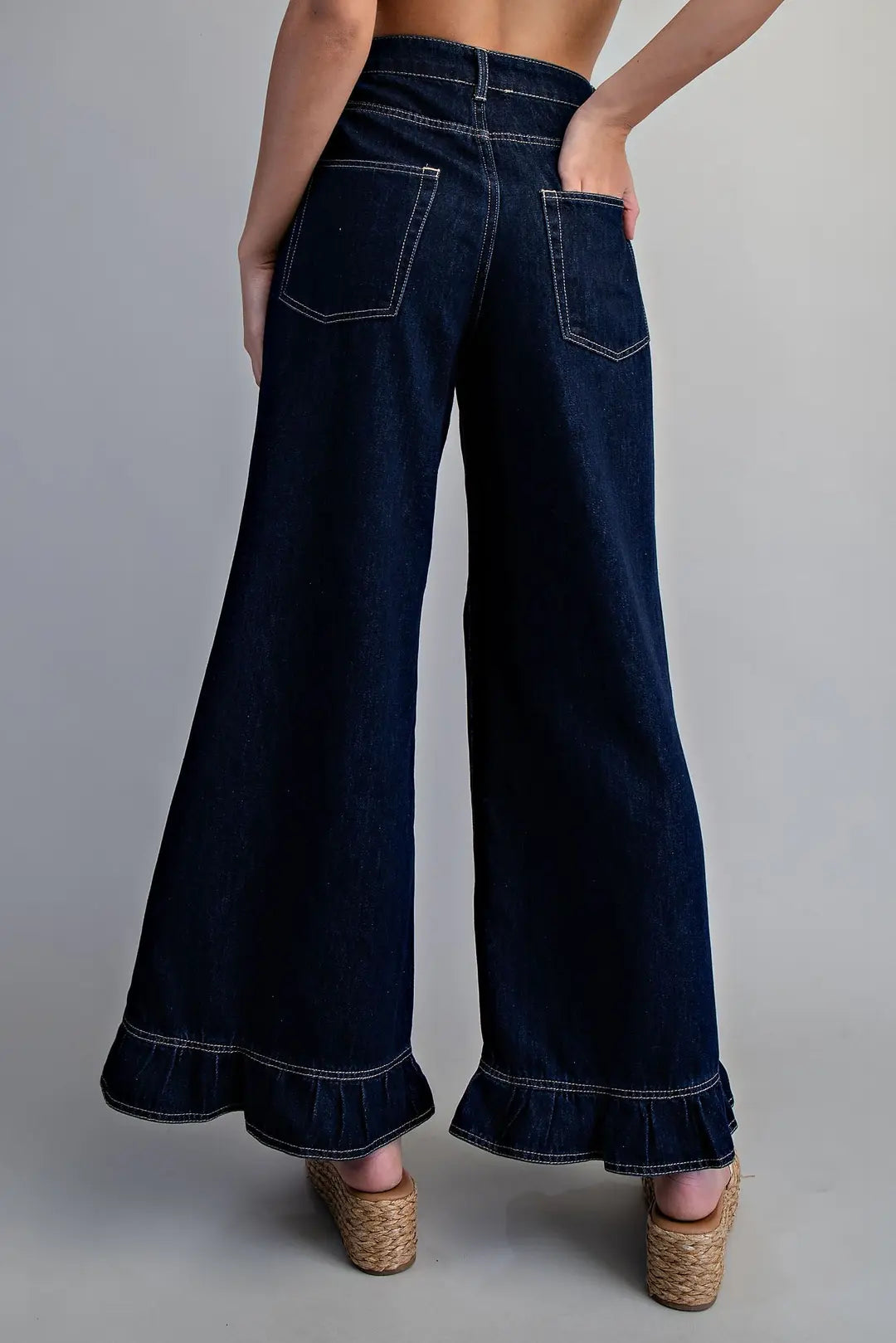 Ruffle Hem Jeans