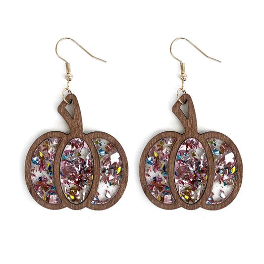 Pumpkin Earrings - Pink