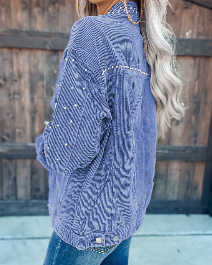 All Studded Up Jacket -Lake Blue