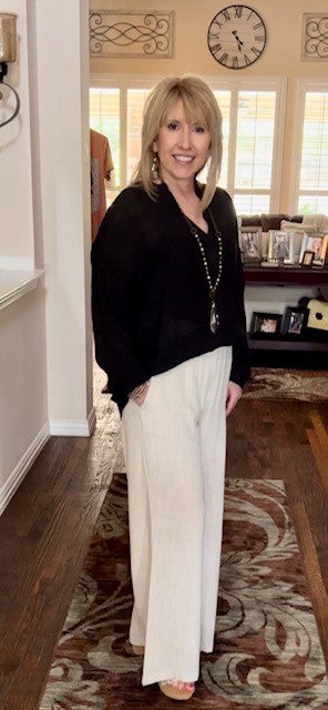 Dreaming of Linen Luxury Wide Leg Pants