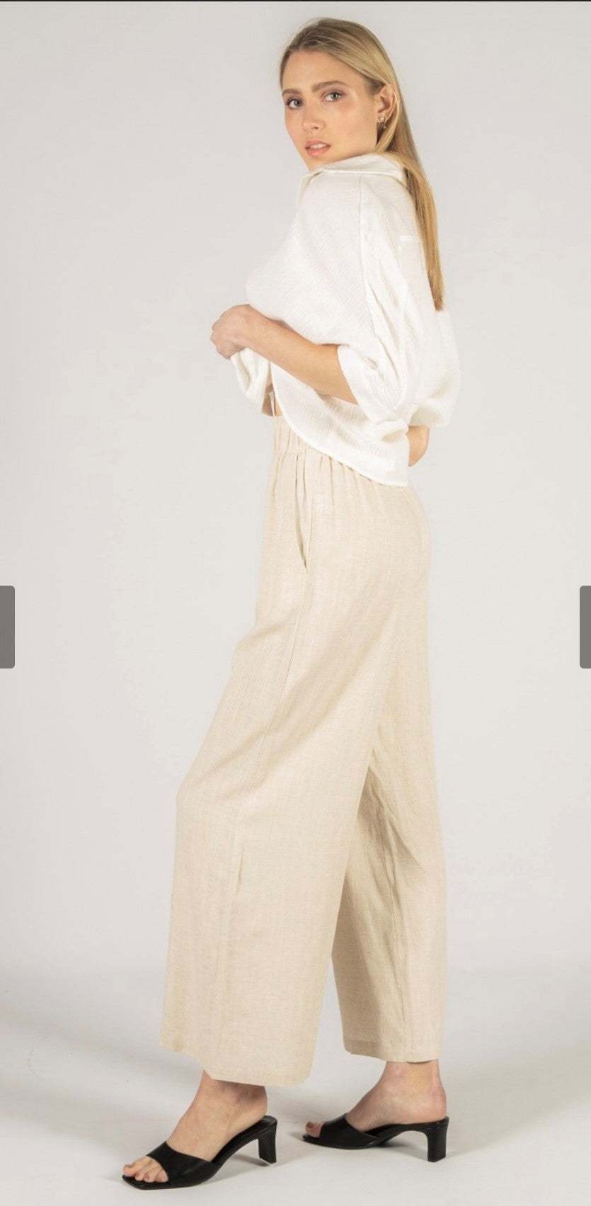 Dreaming of Linen Luxury Wide Leg Pants