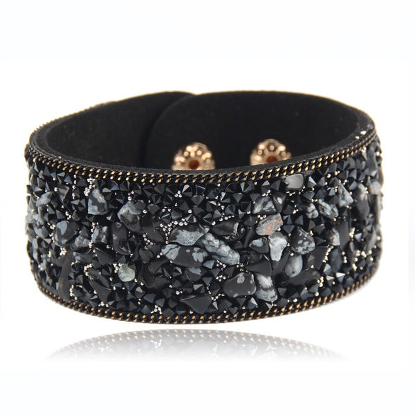 Cuff Bracelet-Black or Khaki Gravel