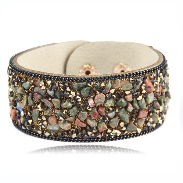 Cuff Bracelet-Black or Khaki Gravel