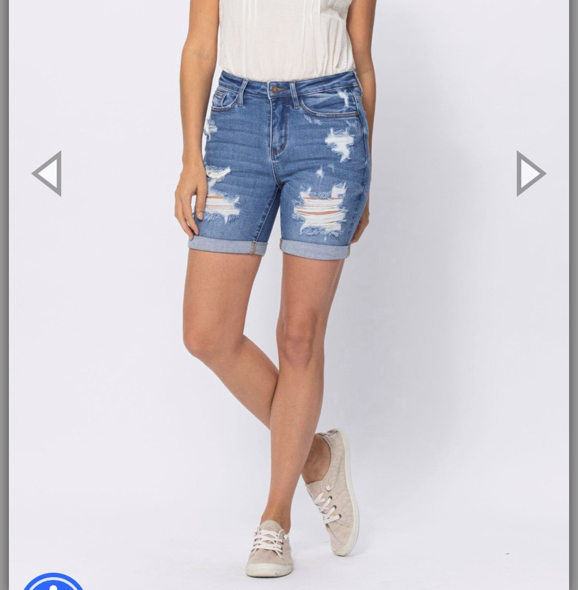 Judy Blue Distressed Denim Shorts-SOLD OUT