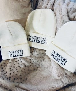 Mama/Mini Hat Sets of 3 Black and White-Sale Item