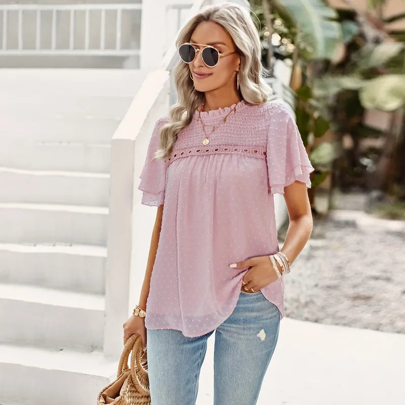 Pretty In Pink Swiss Dot Shirt