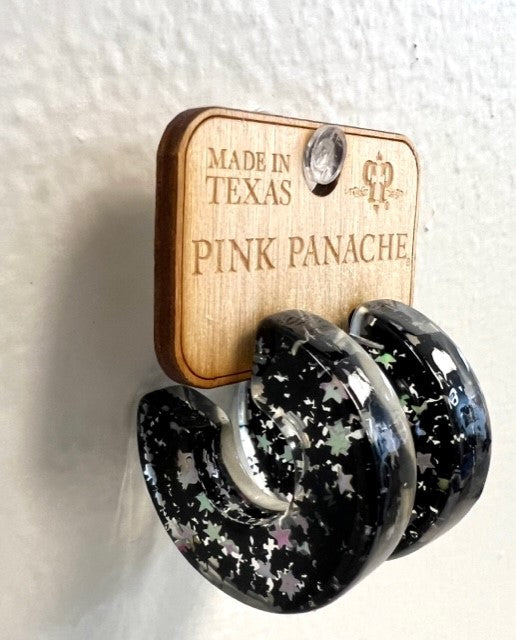 Pink Panache Confetti Earrings-LAST PAIR