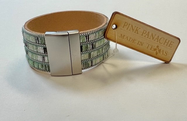 Pink Panache Shades of Green Cuff Bracelet