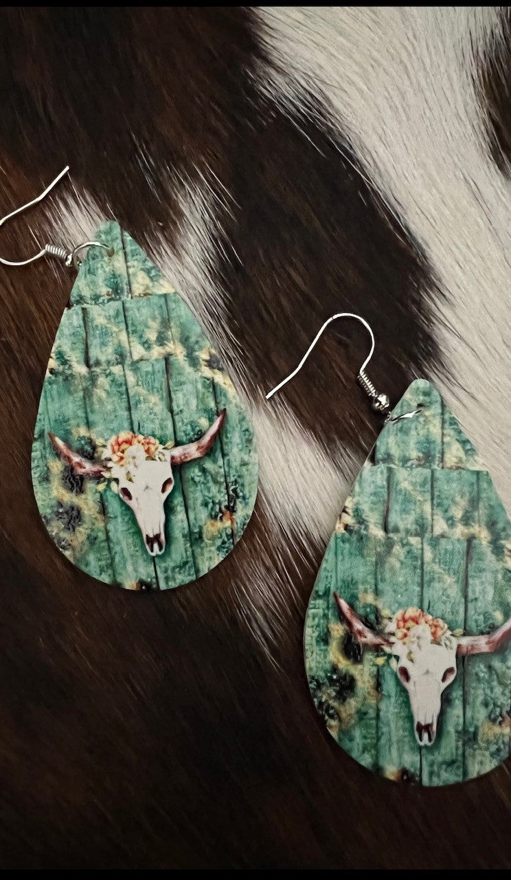 Vintage Cowskull Earrings